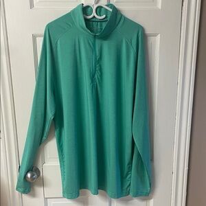 Under Armour Heatgear loose fit lightweight green quarter zip sweater men’s 2XL